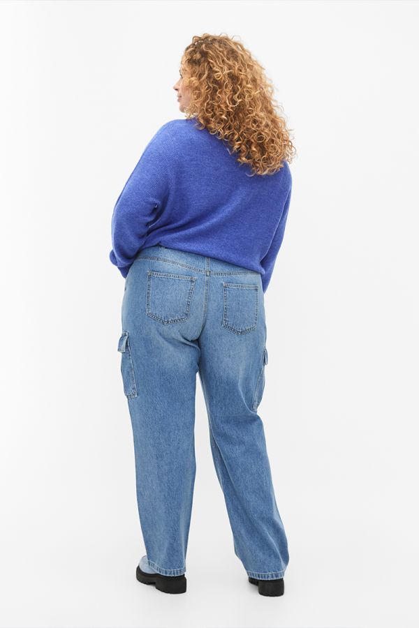 Cargo jean σε denim light blue χρώμα