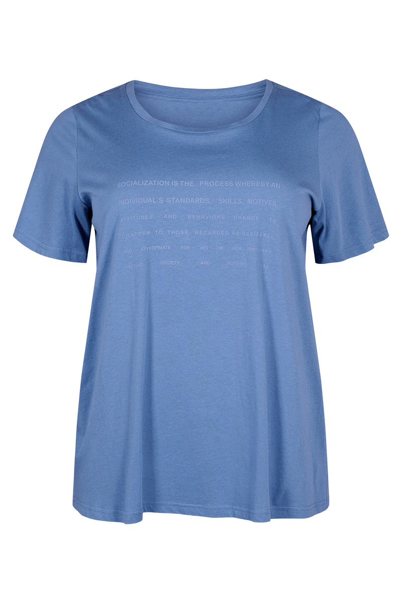  Βαμβακερό t-shirt με τύπωμα σε ίντιγκο χρώμα 2025