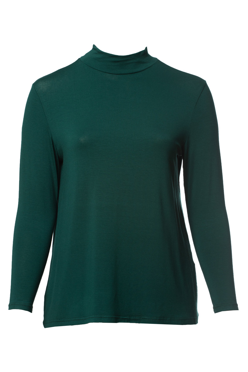 Μπλούζα με λουπέτο σε πράσινο χρώμα 14212.8366-Πράσινο