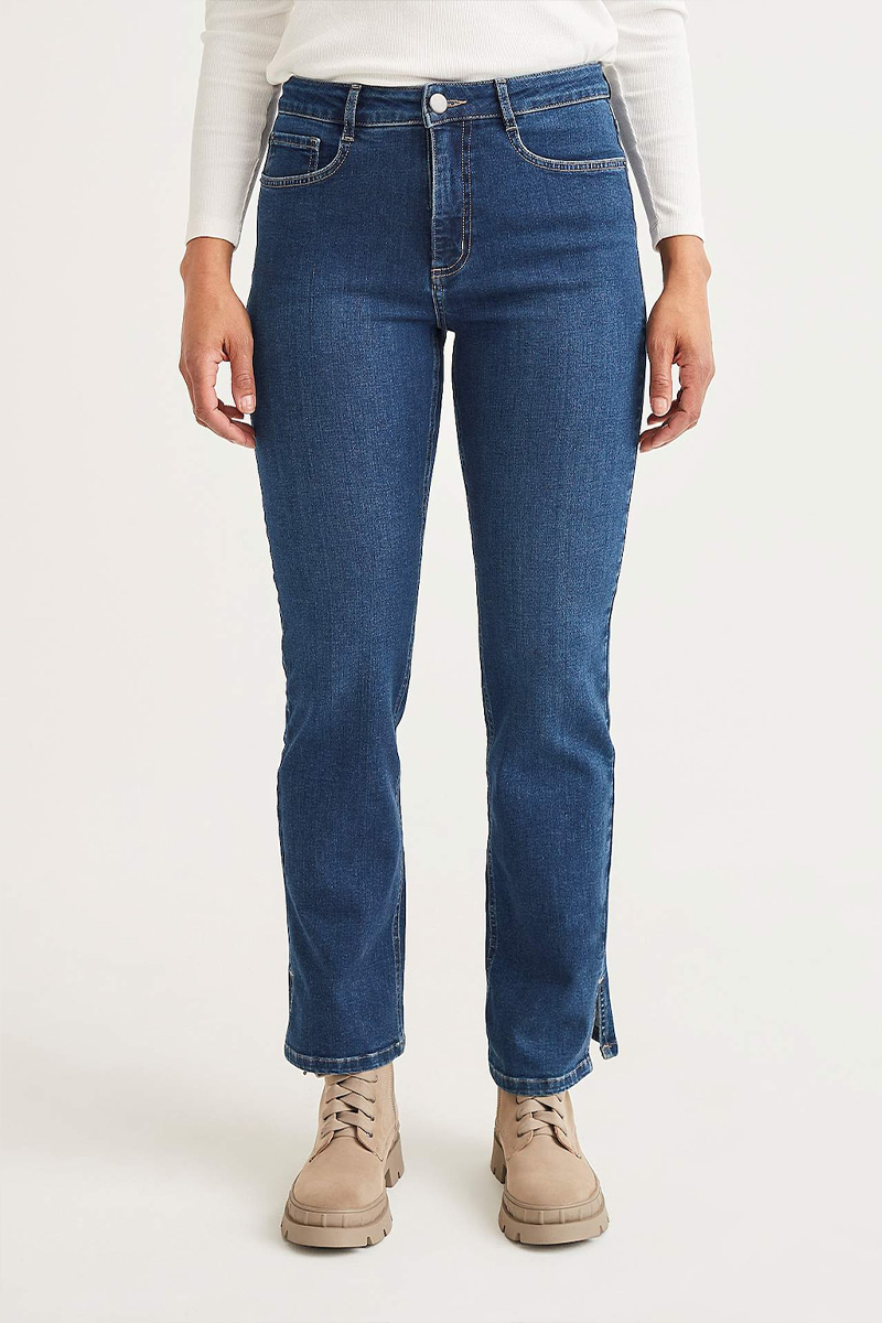  Παντελόνι τζιν με ανοίγματα σε denim medium blue χρώμα 2025