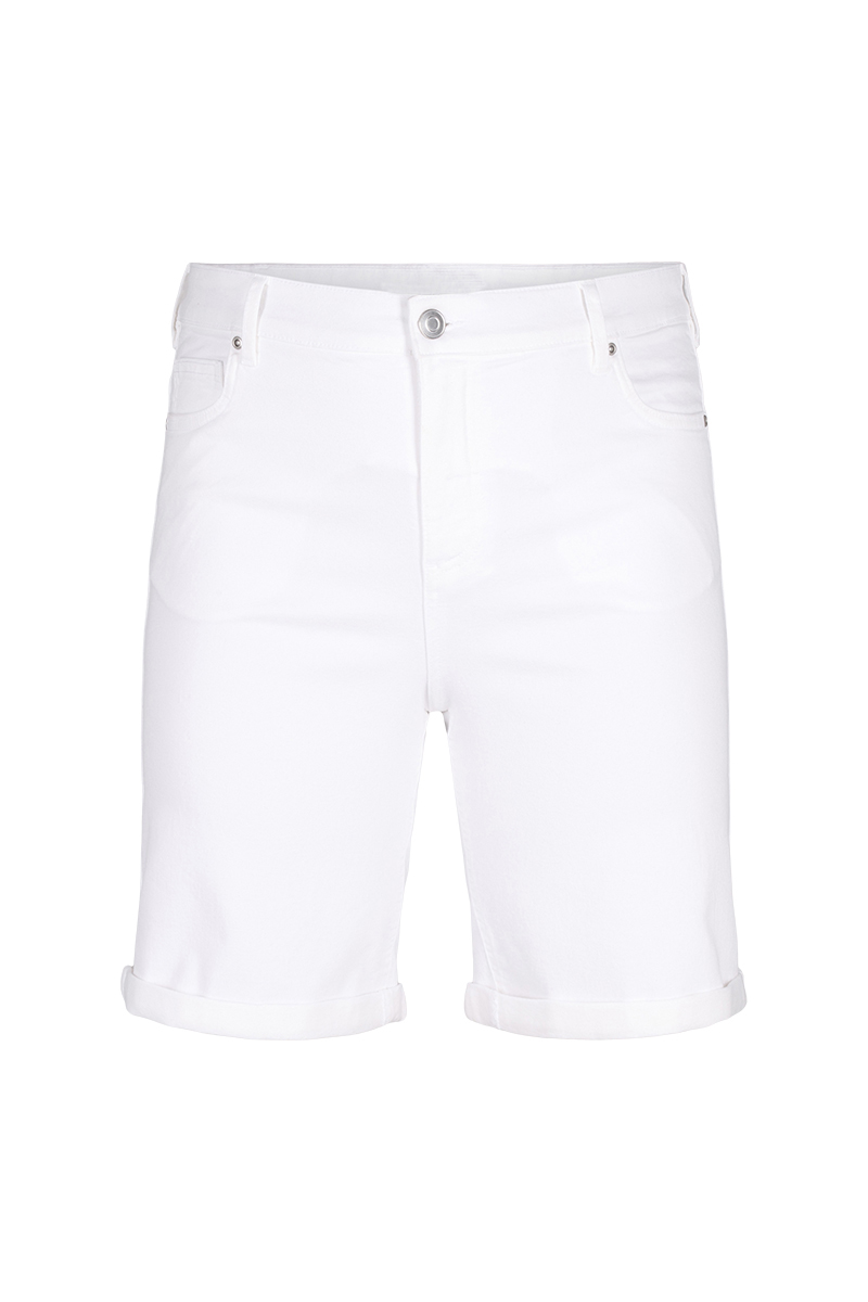  Jean σορτς με ρεβέρ σε denim white χρώμα 2025