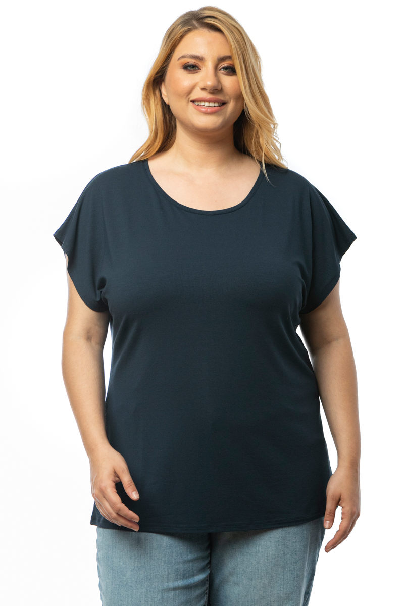  T-shirt με στρογγυλή λαιμόκοψη σε μπλε χρώμα 2025
