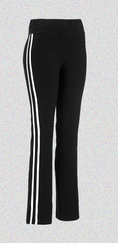 Ελαστικό μαύρο athletic παντελόνι με λευκές ρίγες